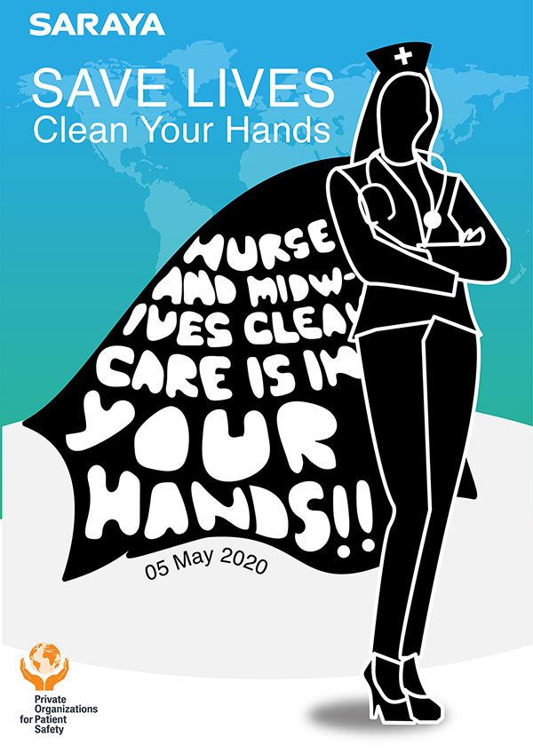 Saraya Nurses and Midwives Clean Care Is In Your Hands Poster 1 - 2020