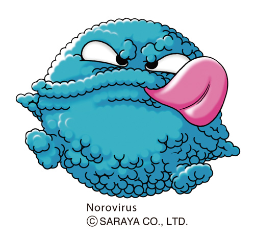 Norovirus illustration, made by SARAYA CO., LTD.
